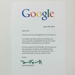 scrisoare google