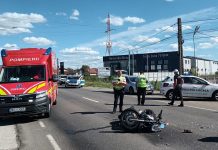 Accident grav în Satu Mare: motociclist rănit după impactul cu un autoturism