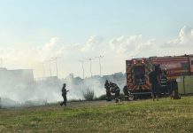 Incendiu lângă două centre comerciale din Satu Mare. Mobilizare rapidă a pompierilor