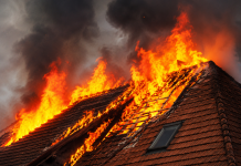 Momente de panică într-un cartier din Satu Mare! Acoperișul unei case, cuprins de incendiu