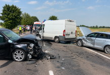 Accident în lanț pe DN19 între Carei și Moftin: un copil de 2 ani și jumătate a ajuns la spital