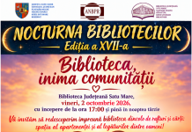 Comunitatea sătmăreană, invitată la o nouă ediție a evenimentului național „Nocturna bibliotecilor”