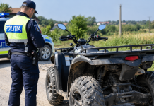 ATV neînmatriculat, depistat în trafic la Supur. Polițiștii au deschis dosar penal
